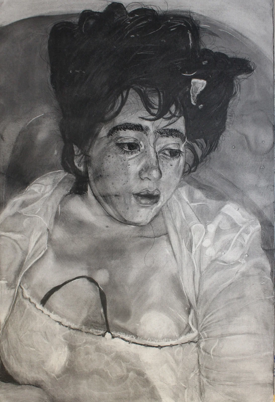 Autorretrato a carboncillo